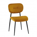 Stilvoller Polsterstuhl mit Metallbeinen Jona Cognac