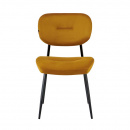 Stilvoller Polsterstuhl mit Metallbeinen Jona Cognac