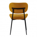 Stilvoller Polsterstuhl mit Metallbeinen Jona Cognac