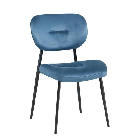 Stilvoller Polsterstuhl mit Metallbeinen Jona Sky Blue