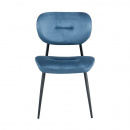 Stilvoller Polsterstuhl mit Metallbeinen Jona Sky Blue