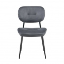 Stilvoller Polsterstuhl mit Metallbeinen Jona Elefant Grau