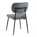 Stilvoller Polsterstuhl mit Metallbeinen Jona Elefant Grau