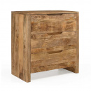 Kommode Sope Mangoholz 3 Schubladen 80 cm