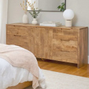 Sideboard Sope Mangoholz 6 Schubladen 2 Türen 200 cm