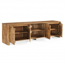 TV Board Mangoholz 4 Türen 2 offene Fächer 200 cm