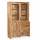 Vitrinenschrank Sope Mangoholz naturbelassen 130 cm