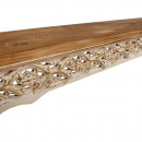 Brocante Stil Holz Sitzbank mit Verzierungen 169 cm