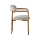 Polsterstuhl Soke harmonisch mit Armlehne Holzoptik hellbraun