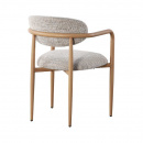 Polsterstuhl Soke harmonisch mit Armlehne Holzoptik hellbraun