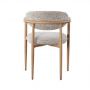 Polsterstuhl Soke harmonisch mit Armlehne Holzoptik hellbraun