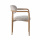 Polsterstuhl Soke harmonisch mit Armlehne Holzoptik hellbraun