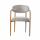 Polsterstuhl Soke harmonisch mit Armlehne Holzoptik hellbraun