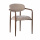 Polsterstuhl Soke harmonisch mit Armlehne Holzoptik Tan