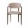 Polsterstuhl Soke harmonisch mit Armlehne Holzoptik Tan