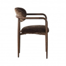 Polsterstuhl Soke harmonisch mit Armlehne Holzoptik Umber