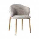 Stuhl gepolstert Soke Holzoptik hellbraun Japandi Stil