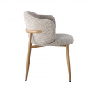 Stuhl gepolstert Soke Holzoptik hellbraun Japandi Stil