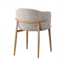 Stuhl gepolstert Soke Holzoptik hellbraun Japandi Stil