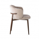 Stuhl gepolstert Soke Holzoptik Farbton Tan Japandi Stil