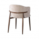 Stuhl gepolstert Soke Holzoptik Farbton Tan Japandi Stil