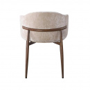 Stuhl gepolstert Soke Holzoptik Farbton Tan Japandi Stil
