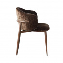 Stuhl gepolstert Soke Holzoptik Farton Umber Japandi Stil