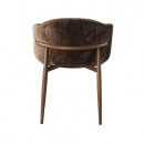 Stuhl gepolstert Soke Holzoptik Farton Umber Japandi Stil