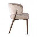 Gepolsterter Stuhl Soke extra Sitzkomfort Metallgestell Holzoptik Tan