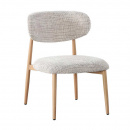 Lounge Chair Soke Japandi Stil Metallgestell Holzoptik...