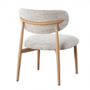 Lounge Chair Soke Japandi Stil Metallgestell Holzoptik hellbraun