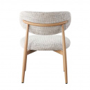 Lounge Chair Soke Japandi Stil Metallgestell Holzoptik hellbraun