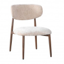 Lounge Chair Soke Japandi Stil Metallgestell Holzoptik Tan