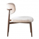 Lounge Chair Soke Japandi Stil Metallgestell Holzoptik Tan