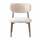 Lounge Chair Soke Japandi Stil Metallgestell Holzoptik Tan