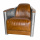Silberner Flugzeug Alu Sessel Armlehne Lederstyle braun