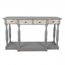 Shabby Chic Anrichte Holz grau Wandtisch Konsole 142 cm