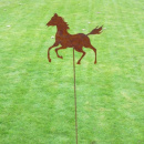 Pferd Metall Garten mit Bodenstecker 100 cm