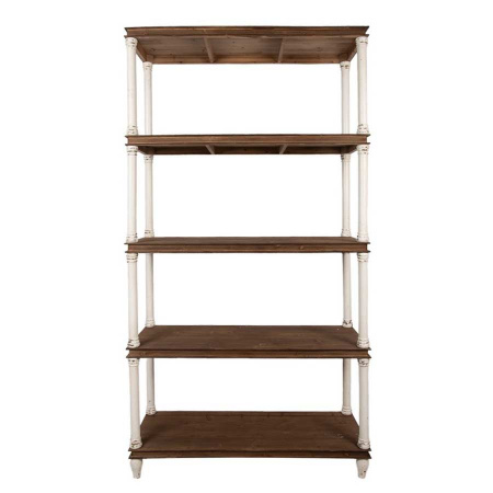 Landhausstil Holz Regal Lay braun weiß 210 cm