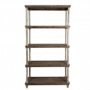 Landhaus Antikstyle Holz Regal braun cremeweiß 210 cm