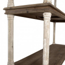 Landhaus Antikstyle Holz Regal braun cremeweiß 210 cm