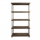 Landhaus Antikstyle Holz Regal braun cremeweiß 210 cm