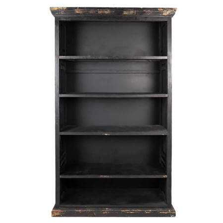 Bücherschrank Lay Vintage Holz schwarz Bücherregal