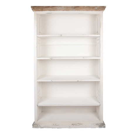 Bücherschrank Lay Landhausstil weiß Holz Bücherregal