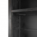 Bücherschrank Vintage Holz schwarz Bücherregal 80 cm