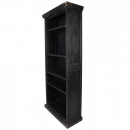 Bücherschrank Vintage Holz schwarz Bücherregal 80 cm