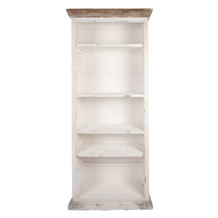Bücherschrank Landhausstil weiß Holz Bücherregal 80 cm