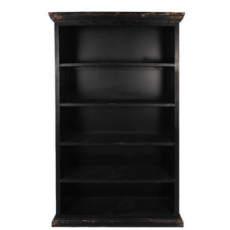 Brocante Holz Bücherschrank Lay schwarz 115 cm