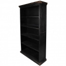 Brocante Holz Bücherschrank Lay schwarz 115 cm