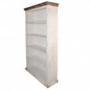 Brocante Holz Bücherschrank Lay Landhaus weiß Holz 115 cm